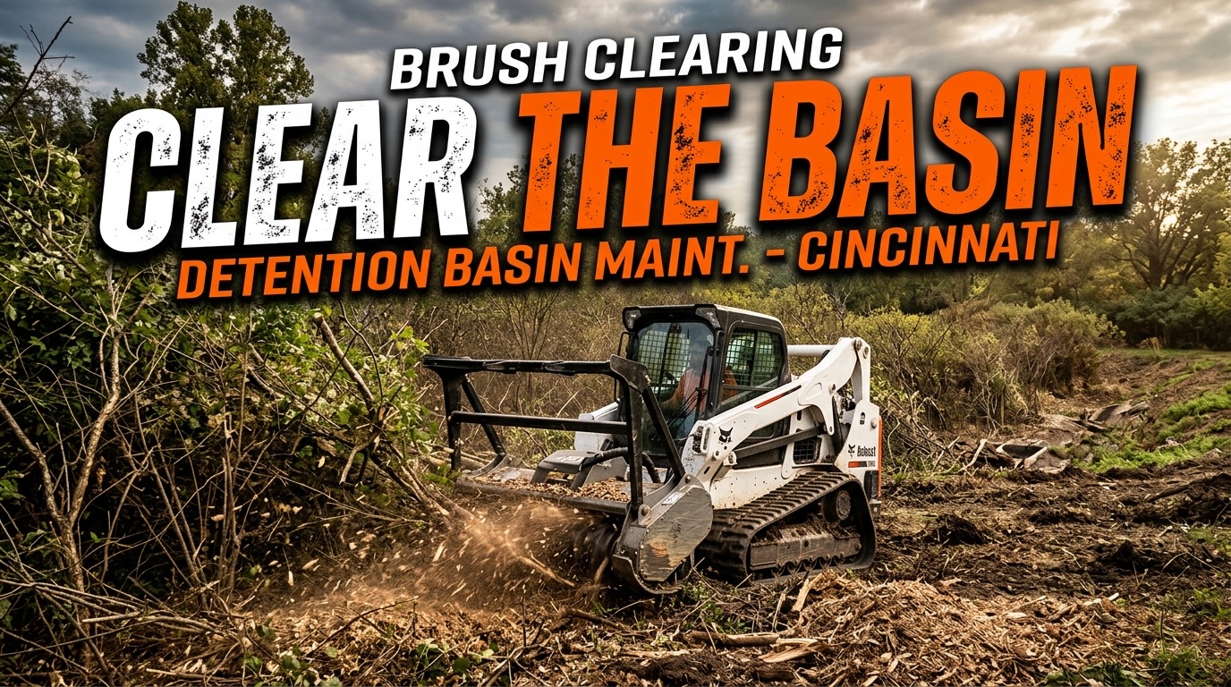 Brush Clearing for Detention Basin Maintenance Cincinnati