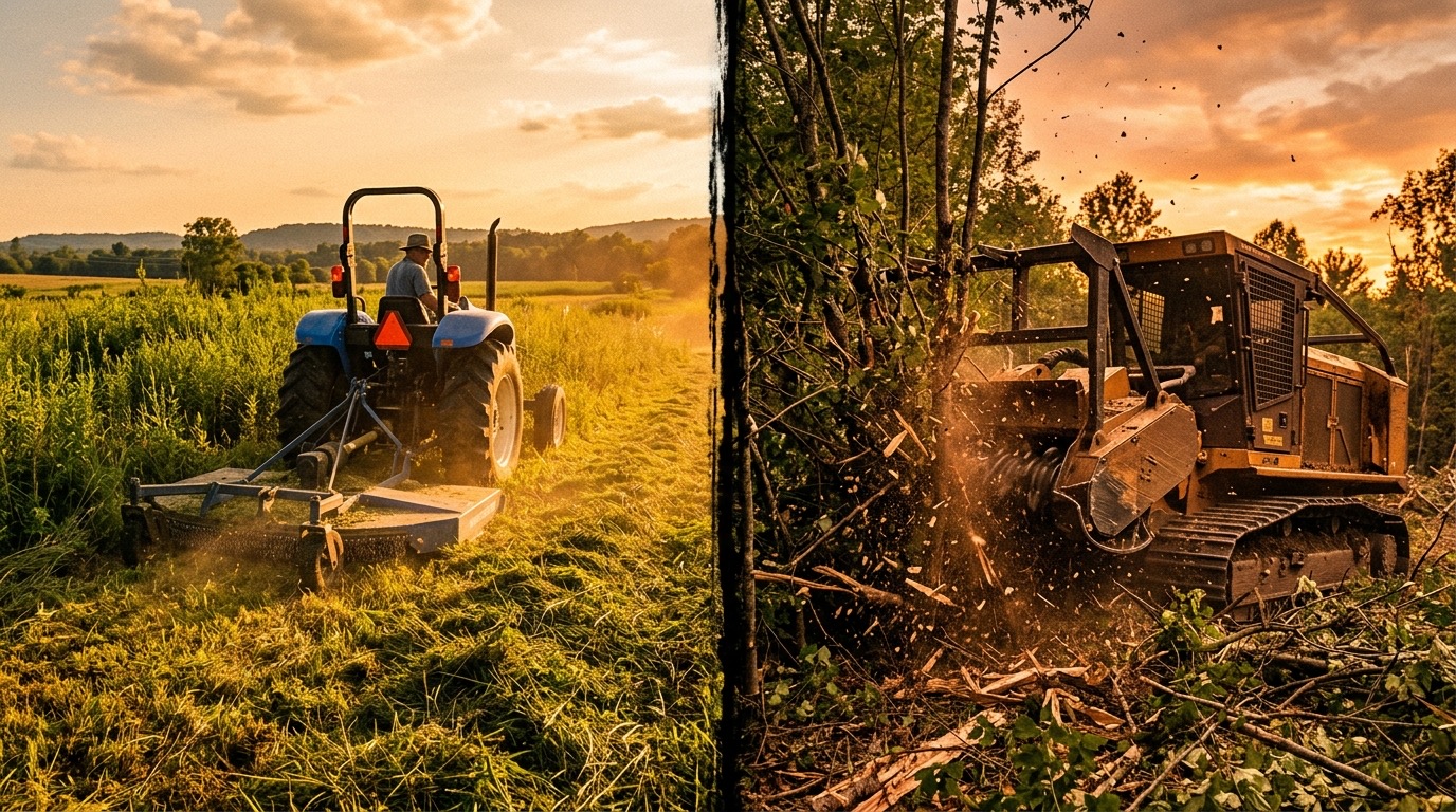 Brush Hogging vs Forestry Mulching Ohio