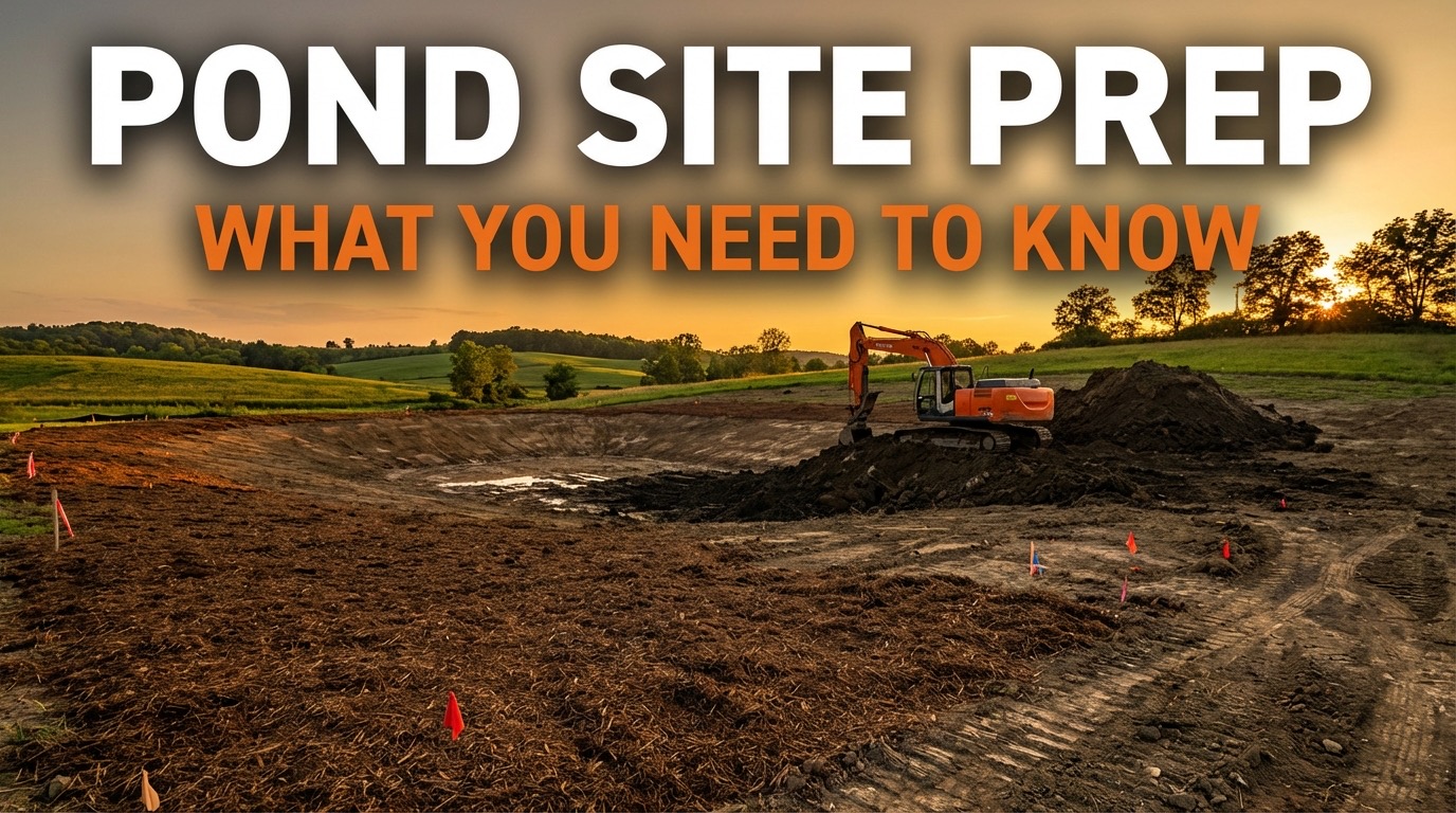 Clearing Land for Pond Installation Ohio