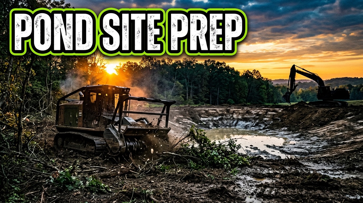 Clearing Land for Pond Installation Ohio