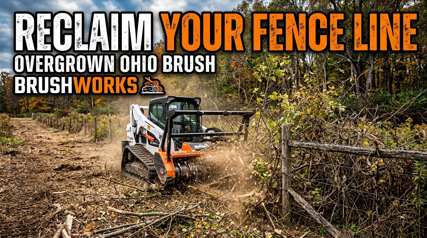 Overgrown Fence Line Reclaiming Ohio