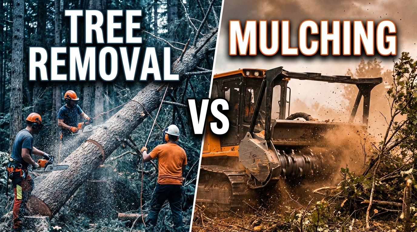 Tree Removal vs Forestry Mulching