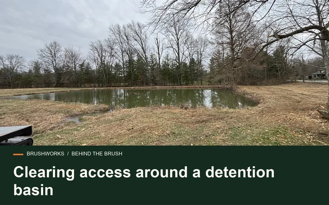 Clearing access around a detention basin