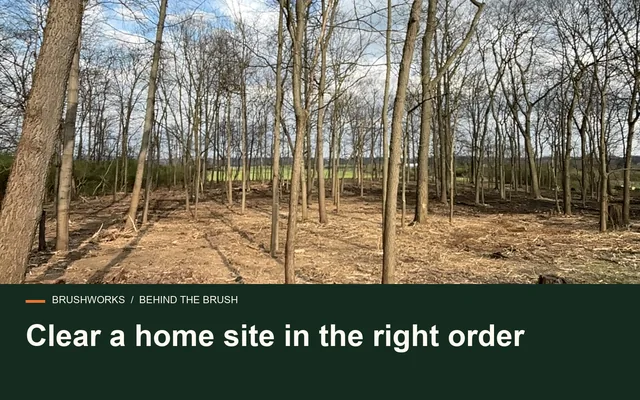 Clear a home site in the right order