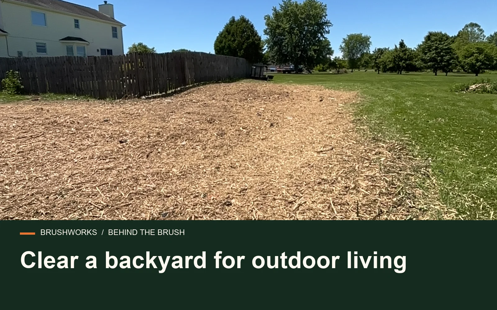 Clear a backyard for outdoor living — Brushworks field photography