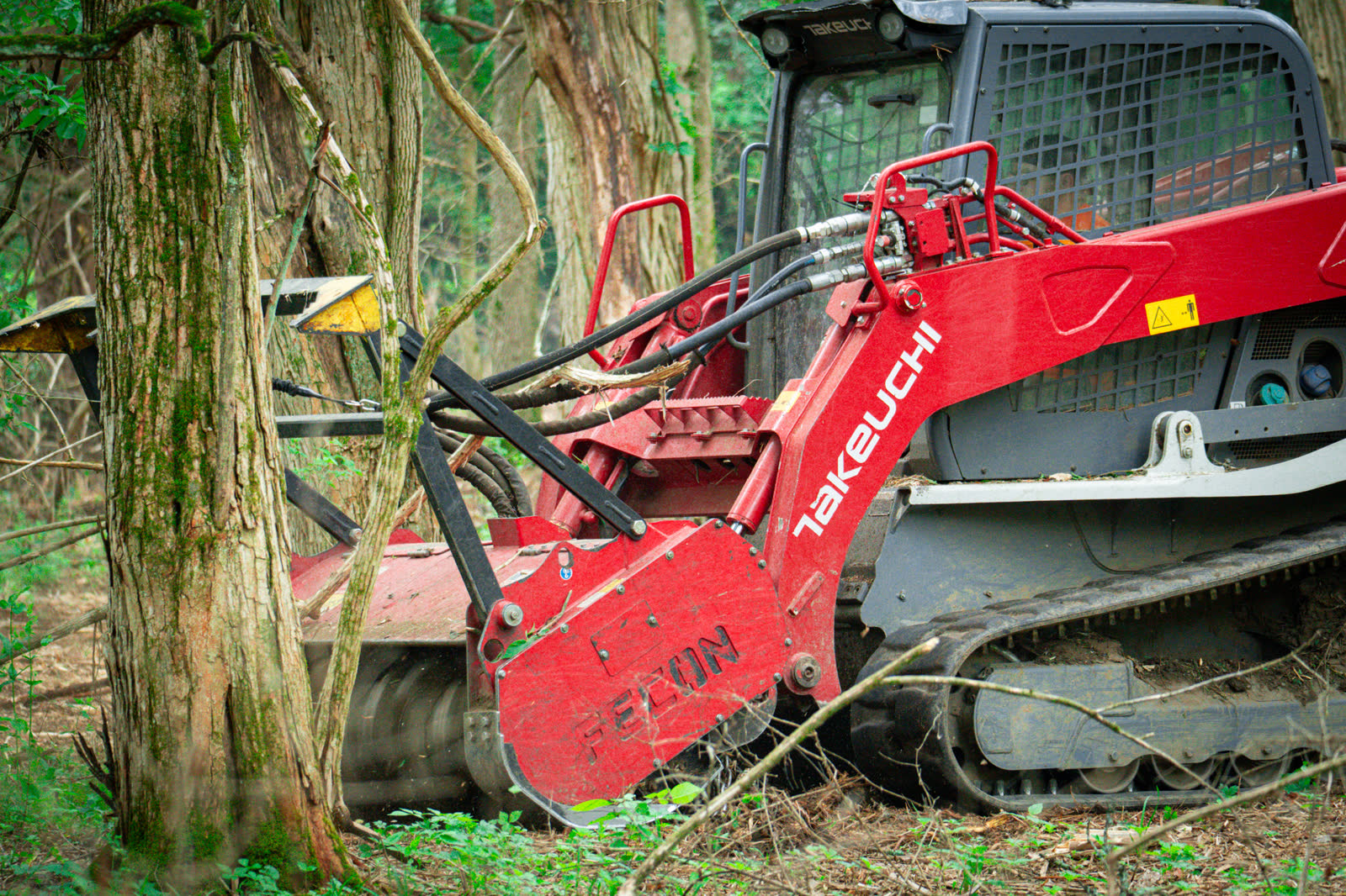 Brushworks crew opening usable land on an overgrown Greater Cincinnati property