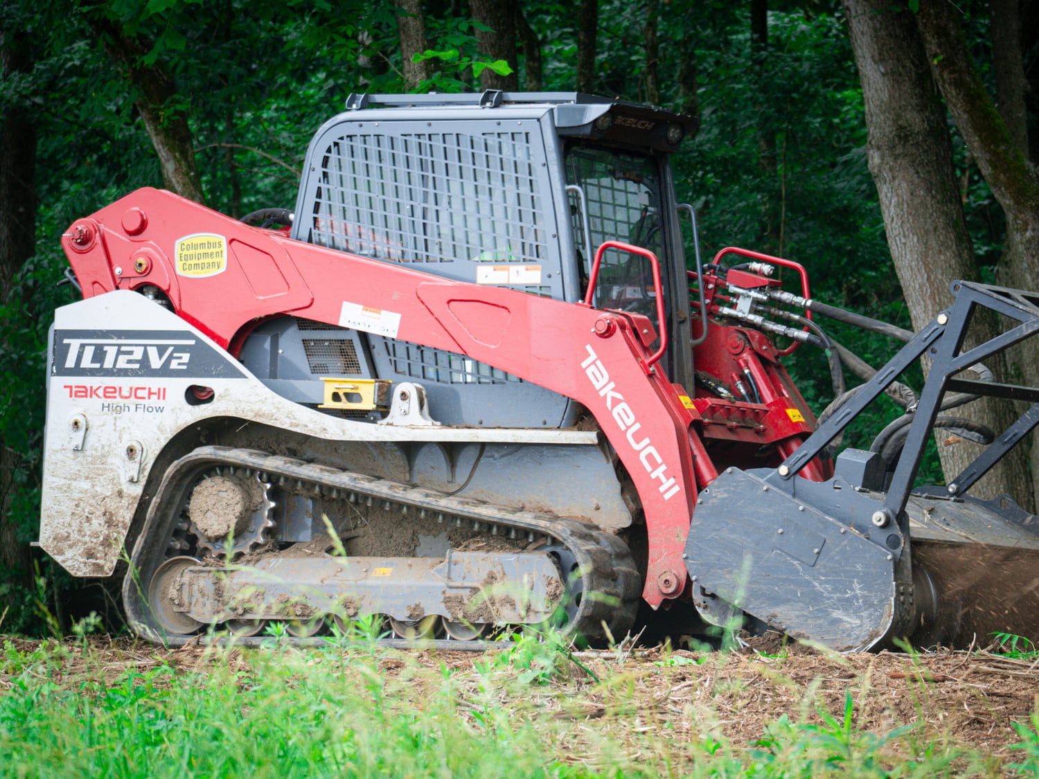 Real Takeuchi TL12 working on a land management project